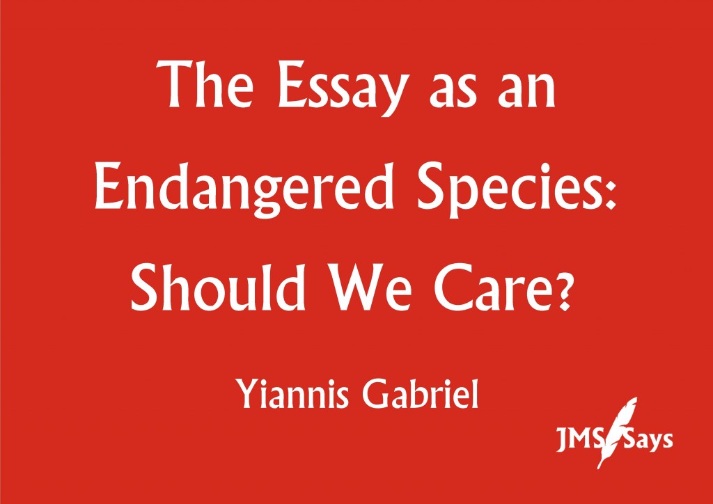 The Essay as an Endangered Species...